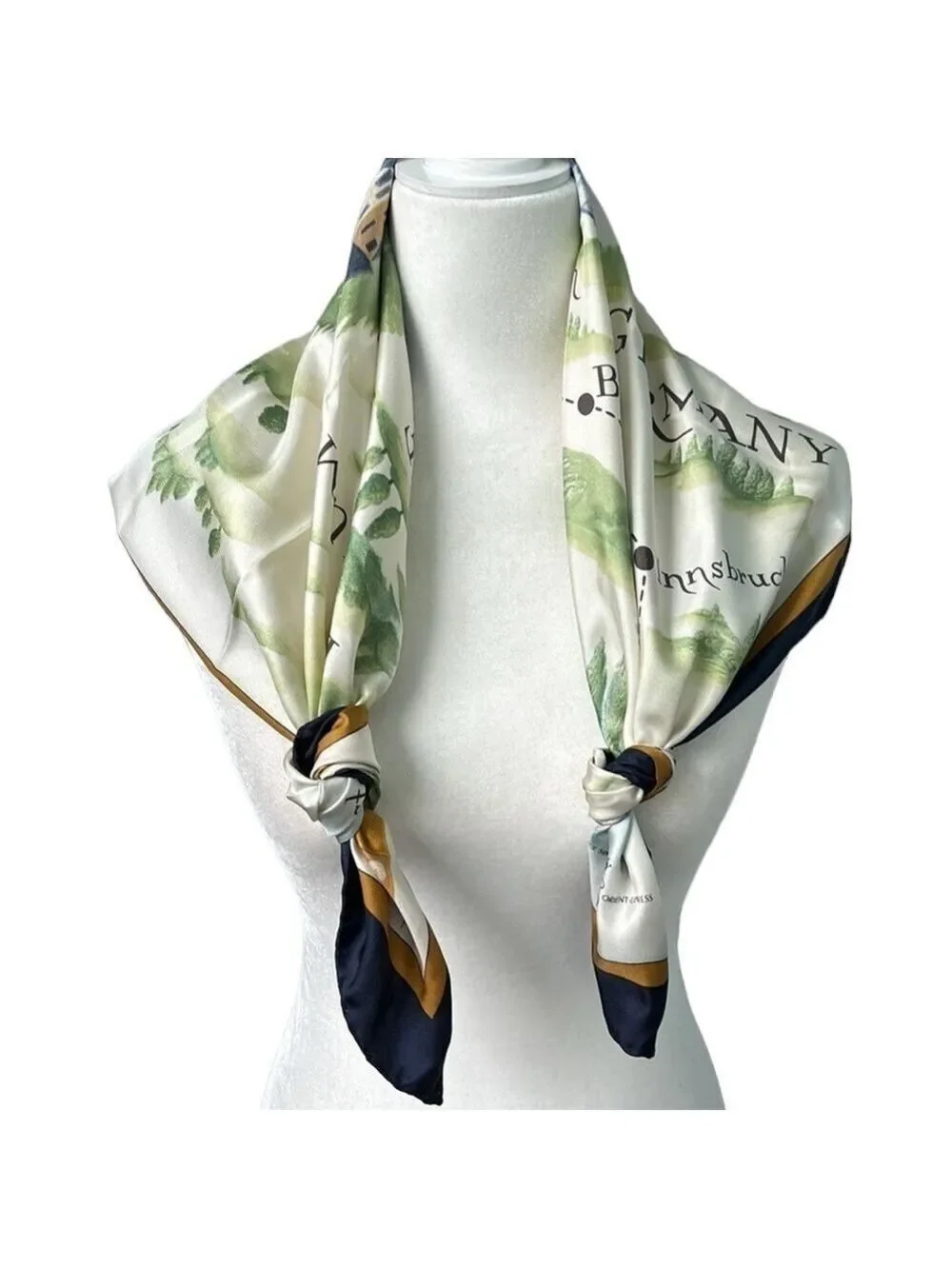 Vintage Venice Simplon Orient Express Silk Scarf Journey Pattern